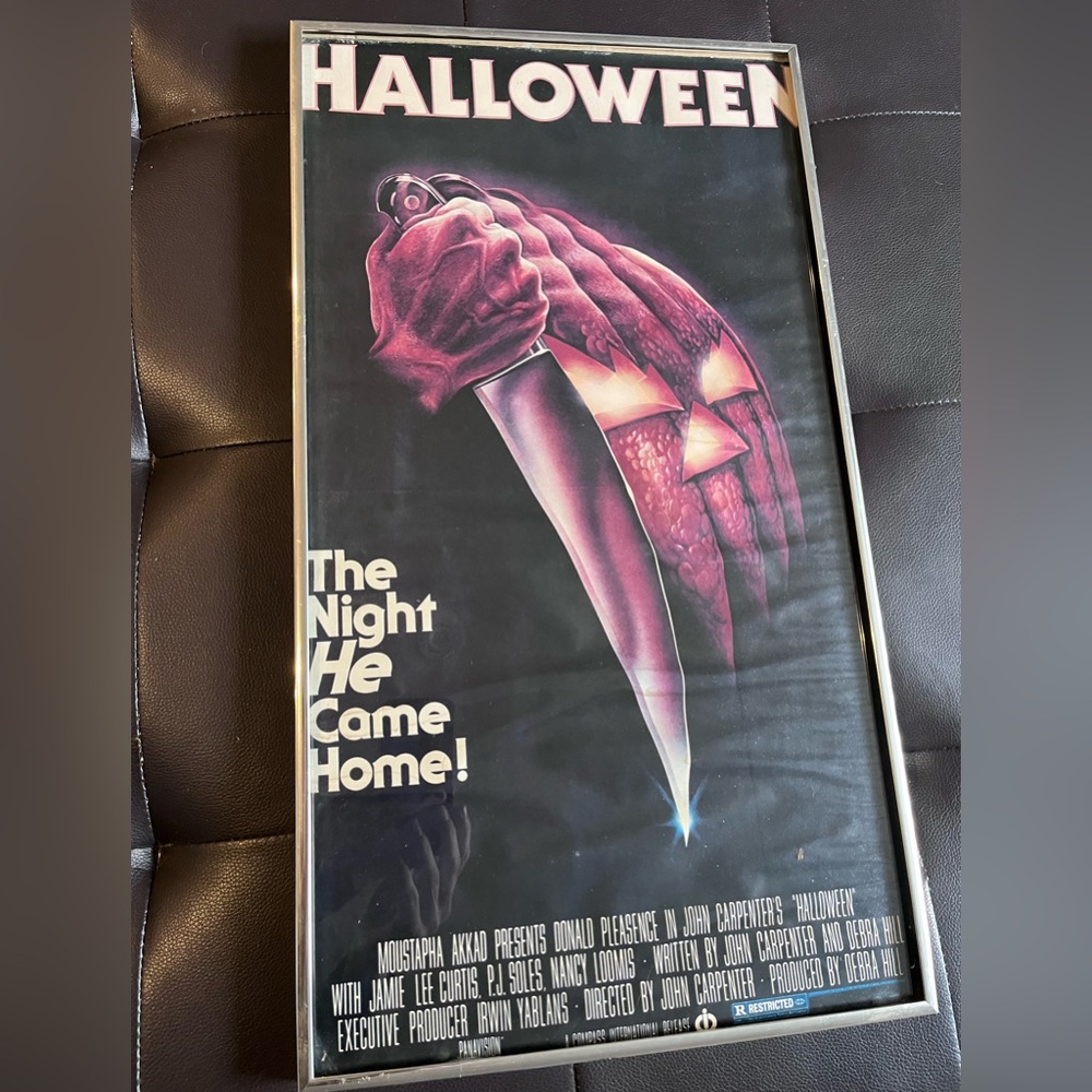 Vintage Halloween Original VHS 1979 Print Horror Movie Poster 1978 12.4X22" RARE
